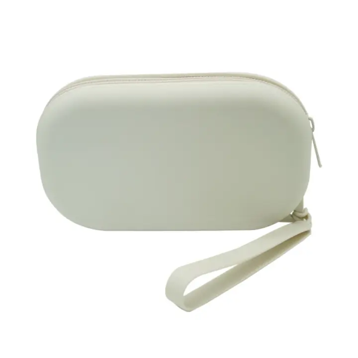 Bolsa de cosméticos de silicona de Color Morandi, monedero de gran capacidad, bolsa de almacenamiento multifunción, bolsa rectangular de Color sólido para artículos pequeños - 1