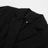 Traje negro elegante estilo maduro vestido acampanado moda mujer Otoño Invierno nueva colección - details 15