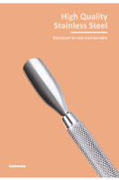 High-Quality Double-ended Steel Cuticle Pusher Dead Skin Push Remover for Pedicure Manicure Nail Art Cleaner Care Tool - details 1