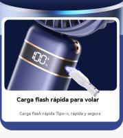 Ventilador Portátil de Mano Ultra Silencioso 5 Velocidades USB C Mini Ventilador de Mesa con Pantalla LCD, Plegable con Cordón como Ventilador de Cuello - details 5