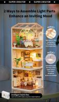 Robotime Rolife DIY Kit de casa de muñecas en miniatura, Kits de construcción de la serie Home Garden con LED, regalos de Navidad para adultos, comedor cálido - details 23