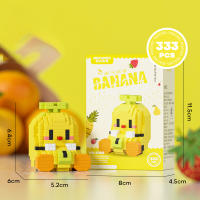 Fruit figurine mini particle trendy play fruit happy food set creative desktop decoration with building blocks - details 13
