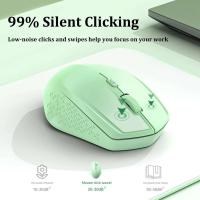 Ratón inalámbrico Bluetooth 5,2 2,4G de modo Dual, silencioso, recargable, para juegos, 1600DPI, para ordenador portátil, Win OS - details 2