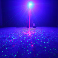 ESHINY Remote R&G Laser 24 Patterns Projector Effect Light Blue Led Bar DJ Dance Shop Holiday Disco Family Party Show T122D3 - details 19