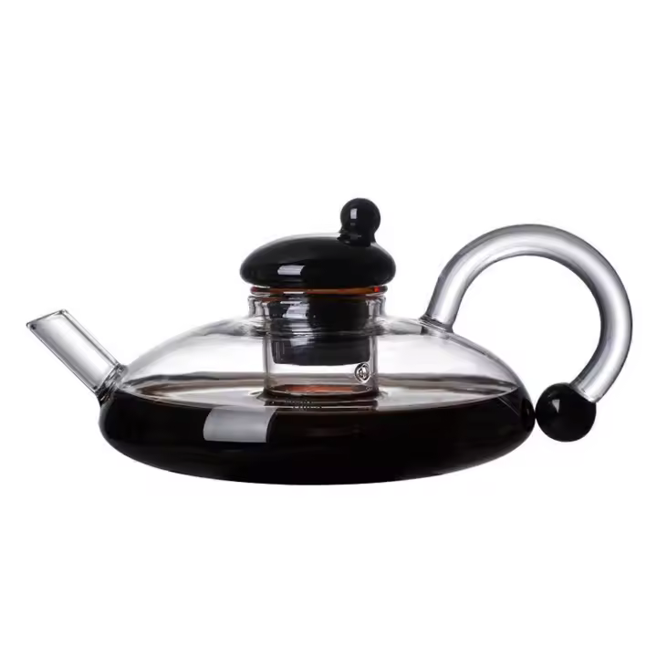 Tetera de Vidrio Resistente al Calor Infusor de Té de Hoja Suelta Apto para Ollas y Microondas - 1