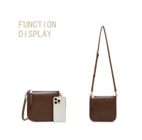 Bolso de Cuero Genuino para Mujer: Bandolera, Bolso para Teléfono y Cubo - details 0