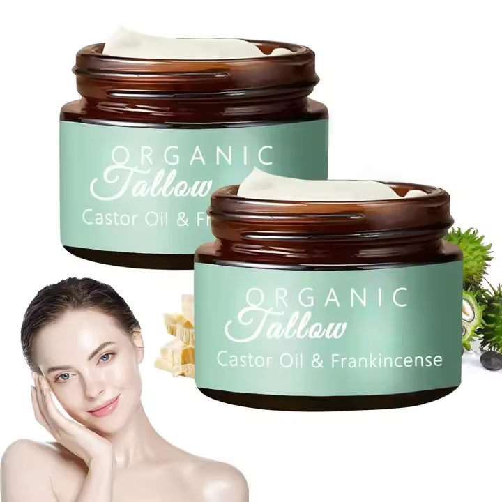2025 Nuevo estilo Dabao 2 piezas de hierba alimentada con aceite de incienso, aceite de ricino, piel de sebo de res, crema hidratante facial y corporal para todo tipo de piel - 1