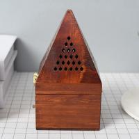 Quemador de incienso de sándalo, caja de madera de agar, antiguo, aromaterapia, pirámide creativa, hueco - details 2