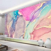 Papel tapiz de mármol de Color claro nórdico personalizado, sala de estar, Fondo de tv moderno, foto mural, papel de pared - details 7