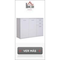Armario de Almacenamiento Blanco Brillante 2 Puertas, 2 Cajones, Marco Ajustable para Cocina, Dormitorio, Salón 79x36x74 cm - details 15