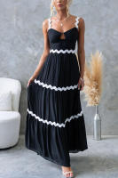 Top corsé con tirantes Ence para mujer 2025, falda voluminosa |   Vestido corto elegante para fiestas, bodas o eventos |   Europeo y - details 11