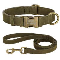 Conjunto Collar personalizado perro, correa plomo caminar, collares de cuero para mascotas, perros pequeños, medianos y grandes, - details 4