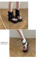 Botas Cortas Retro para Mujer Versión Coreana con Suela Gruesa, Cinturón con Rebloque, Punta de Botas Redonda - details 3