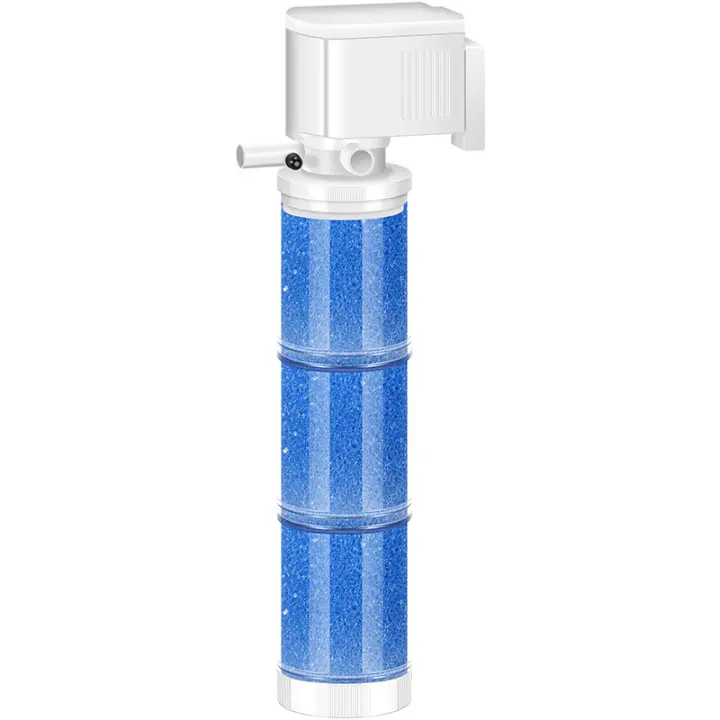 Filtro de esponja para acuario, filtro interno de purificación de agua, bomba de agua multifuncional para pecera, onda para hacer taburete, bomba de aire con ventosa - 1