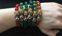 Pulsera de cristal de ágata Pixiu para hombre y mujer, amuleto de buena suerte, joyería, regalo Feng Shui, cambio de nivel de colección 7A - details 6