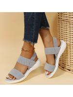 Sandalias de Punta de Tela Elástica para Mujer Zapatos Ligeros para Caminar, Comodidad de Talla Grande para el Verano - details 1