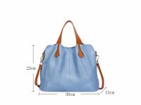 Bolso de piel auténtica para mujer, bandolera de hombro de diseñador de lujo, Color sólido, a la moda - details 9
