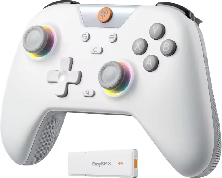 X05 Mando PC Inalambrico con R.G.B Luz-Joystick Hall-Gatilidad Hall- Batería recargable de 750 mAh- Vibración- Turbo para PC/Switch/Móvil- Gamepad PC Compatible con Black Myth: Wukong - 1