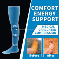 Calcetines de compresión médicos graduados para hombre y mujer, medias hasta la rodilla de 20 a 30mm Hg para médico, correr, enfermería y atletismo - details 4