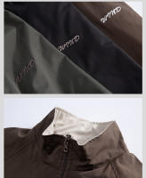 CHAIFENKO Chaqueta Bombé de Moda para Hombres Impermeable, Cierre de Cremallera, Forro de Poliéster - details 5