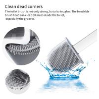 Cepillo De Limpieza De Inodoro De Silicona Con Soporte Cabeza Plana Y Pincel Suave Flexible Para Baño Y Cocina Accesorios Ecológicos Para El Hogar - details 7