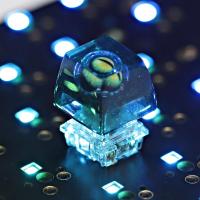 Novedad Keycap resina nieve montaña brillo a través de teclas abatibles contra el mal de ojo para teclado Cherry MX nical Gaming - details 4
