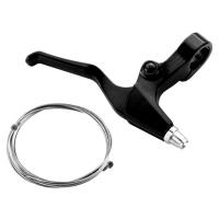Palanca de freno para manillar de bicicleta de montaña, 2 piezas, corta, negra - details 1
