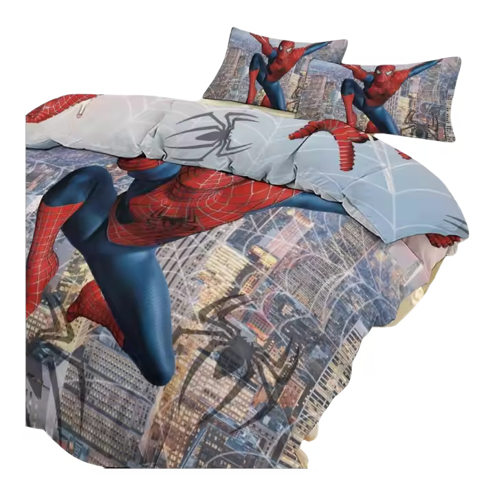 Juego de Ropa de Cama Spiderman Conjunto de 3 Piezas: Funda de Edredón, Fundas de Almohada, Tamaños Disponibles para Mujeres, Hombres, Adolescentes - 1