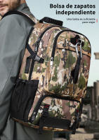Bolsa de viaje de camuflaje para hombre, mochila de equipaje de negocios de gran capacidad, impermeable, para montañismo al aire libre, 80L - details 2