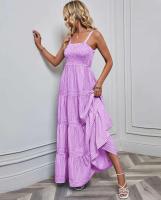 Vestido casual de moda primavera-verano con tirantes finos a rayas para mujer - details 14