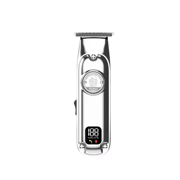 Kemei-Mini recortadora de metal para hombres, máquina profesional de corte de acabado, sin cable, con cuchilla en T - 1