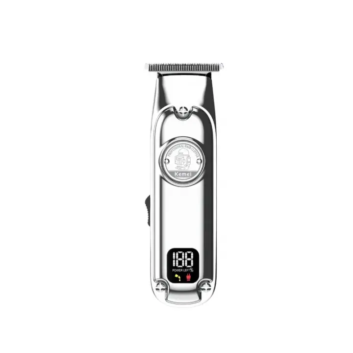 Kemei-Mini recortadora de metal para hombres, máquina profesional de corte de acabado, sin cable, con cuchilla en T - 1