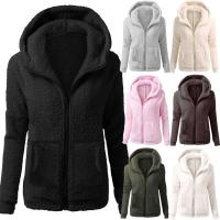 Sudadera con Capucha de Peluche para Mujer Ouwu Moda de Color Sólido, Ajuste Suelto, Estilo Tendencia 2024 - details 0