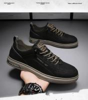 Zapatos informales versátiles para hombre, botas bajas planas, transpirables, color blanco, Otoño, 2025 - details 1