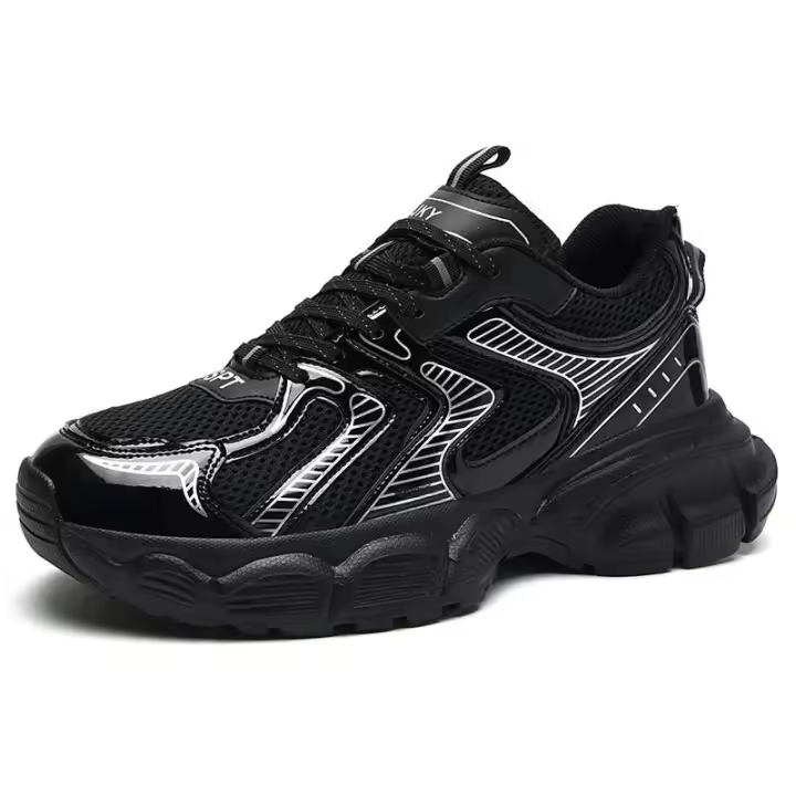 Dropshipping logo transpirable grueso correr para hombres ligeros, zapatos deportivos casuales de estilo caminar - 1