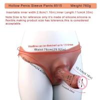 Empaque privado Sexy SXXY 10 estilos Dildo hueco grande con correa para hombres Gay Funda de silicona para hombre Pantalones Retraso de la eyaculación Juguetes sexuales - details 23