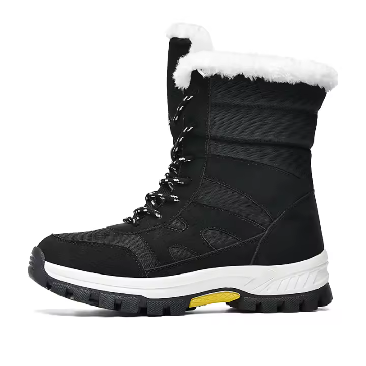 Botas de nieve de invierno para mujer, impermeables, ligeras, cálidas, con forro de piel sintética, botines a media pantorrilla - 1