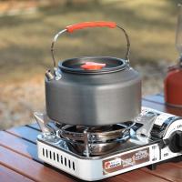 Tetera de 0,8/1,6l, cafetera de aleación de aluminio, tetera portátil multifuncional para acampar, para pesca y montañismo - details 1