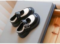 Zapatos versátiles de cuero para niñas, moda coreana para niños, uniforme negro, zapatos escolares con hebilla, otoño y primavera, 2023 - details 6