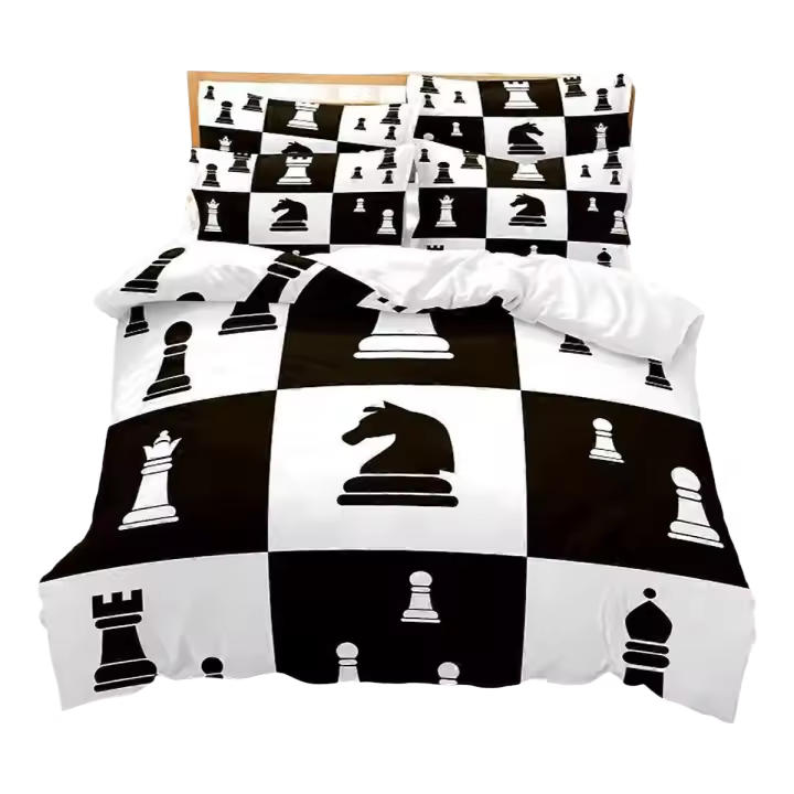 Juego de Ropa de Cama Digital A1157 Conjunto de Cama de Algodón de 3 Piezas - 1