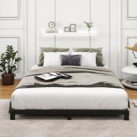 Cama con Plataforma de Metal, Marco de Cama de 140 x 200 cm, Cama de Metal con somier de láminas de Metal, Moderna Cama de Metal para Adultos, niños, Adolescentes, fácil Montaje - details 35