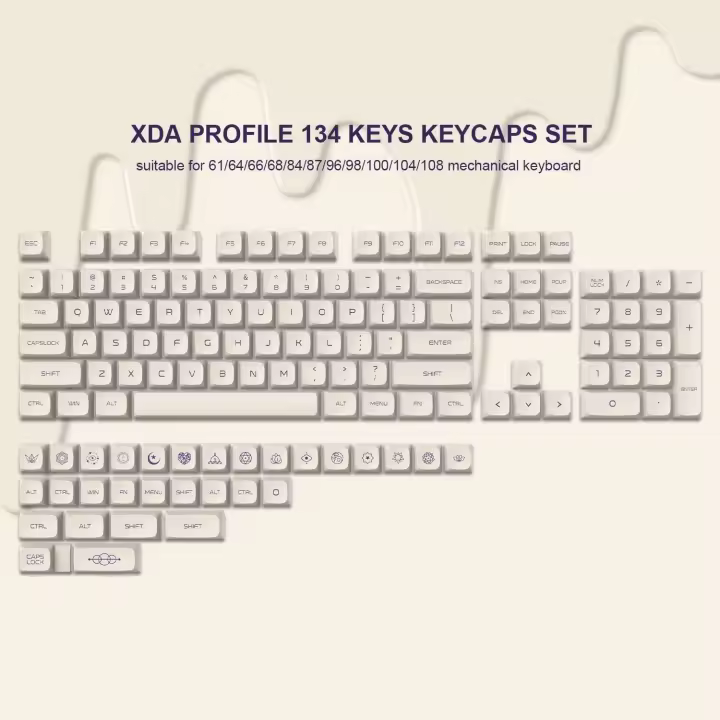 Yuki AIM Sublimación de 5 caras PBT Dye Diseño de anime japonés Cherry MX Switch Archivo de configuración de teclas de teclado - 1