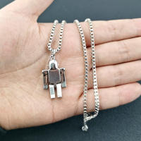 Collar Gargantilla Creativo De Punk Hiphop Astronauta Robot Oso Para Mujeres Y Hombres Metal Zinc Aleación Colgante Geométrico Joyería De Moda - details 4