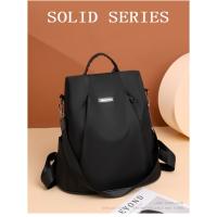 Mochila Multifuncional Antirrobo Para Mujer Casual Nylon Sólida Con Correa Desmontable Bolso Escolar De Moda Para Viajes - details 0