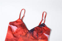 BUNO-Conjunto de 2 piezas con estampado Tie-Dye de gato extraño para mujer, moda Hipster Y2K, camisola elegante con cuello en V + faldas Maxi, ropa de calle a juego - details 47