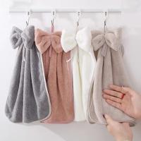 Toallas de Mano de Veludo de Coral Secado Rápido Absorbentes Suaves para Cocina y Baño - details 6