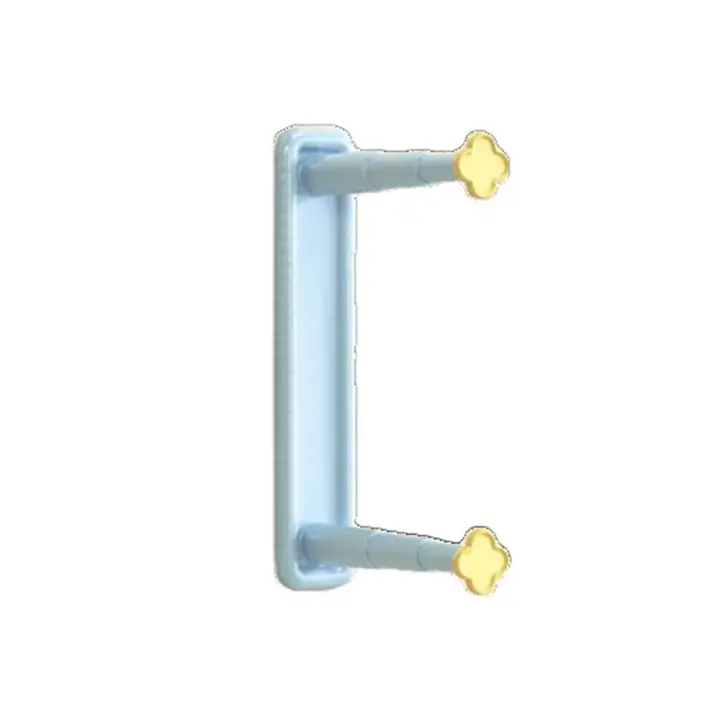 Colgador de ropa retráctil de plástico, estante colgante para balcón montado en la pared sin perforaciones, estante de secado de ropa para ahorro de espacio, armario - 1
