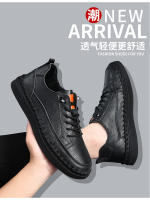 Primera capa de cuero de vaca zapatos de los hombres zapatos de cuero 2025 de los hombres de cuero genuino hechos a mano zapatos casuales de un pedal de cuero suave suela suave zapatos Doudou. - details 10