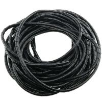 Organizador de alambre en espiral de 6mm y 10m, carcasa de tubo de envoltura, manguitos de Cable, tubo de bobinado negro - details 10