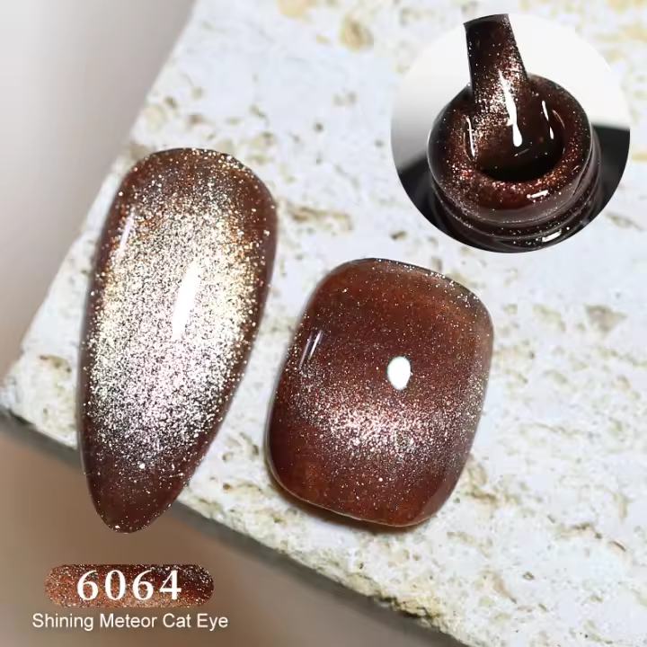 Parkson-esmalte de uñas en Gel UV semipermanente, barniz brillante, brillante, Ojo de Gato, 10ml - 1